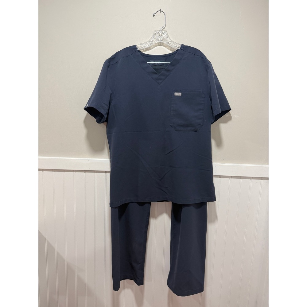 Figs Scrub Set Straight Leg Healthcare Gray Blue Men Size Large and XL